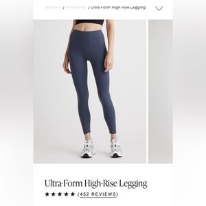 NWT Quince Ultra-Form High-Rise Legging in Blue Fog Size L